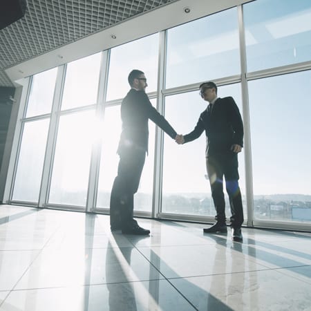 Businessmen Standing Shaking Hands