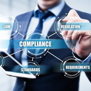 Compliance Rules Law Regulation Policy Business Technology concept